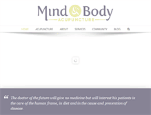 Tablet Screenshot of mindandbodyacupuncture.com